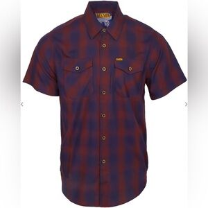 DIXXON Burgundy and Navy Checkered Shirt